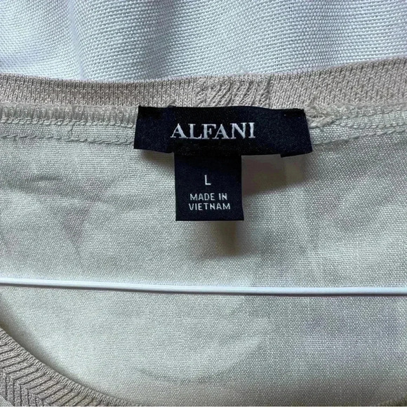 ALFANI Women Tops CreaM Floral Print Sleeveless Size L - Picture 4 of 6